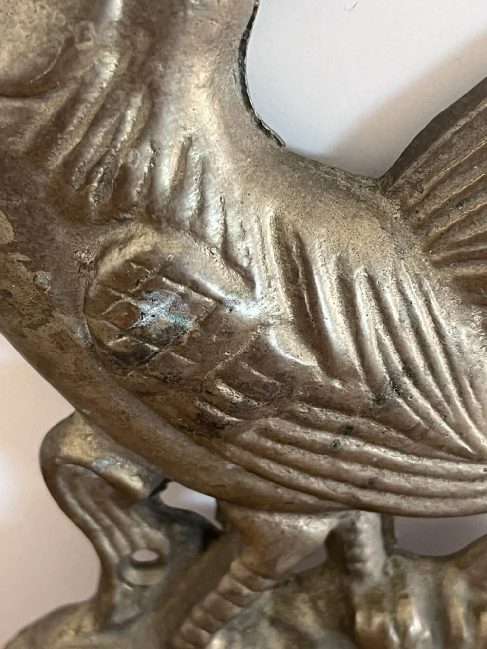 Vintage Farmhouse Rustic Brass Chicken Rooster Wall Mount Hooks Kitchen Décor